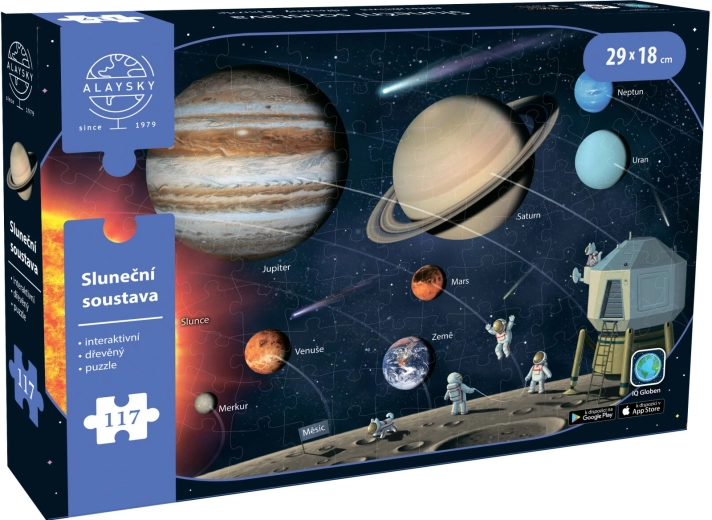 Puzzle en bois interactifs Système solaire A4