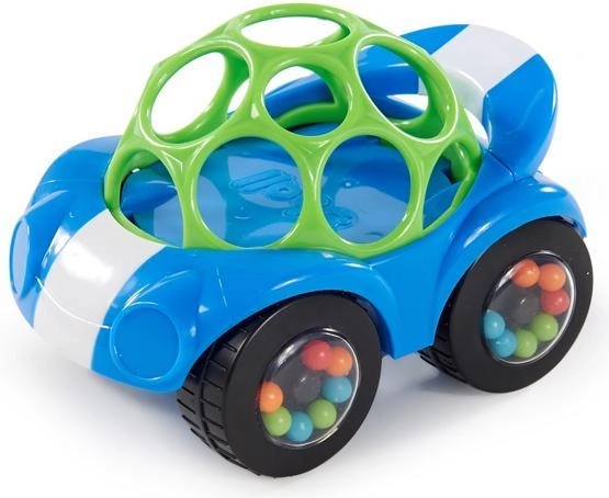 Oball petite voiture hochet Rattle & Roll, bleue