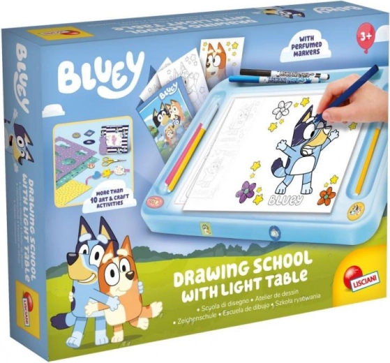 BLUEY table lumineuse de dessin A4 avec pochoirs