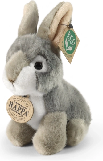 Lapin en peluche Rappa gris assis Eco-Friendly 16 cm