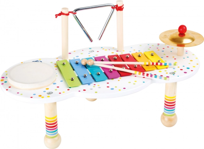 table musicale en bois SMALL FOOT à pois