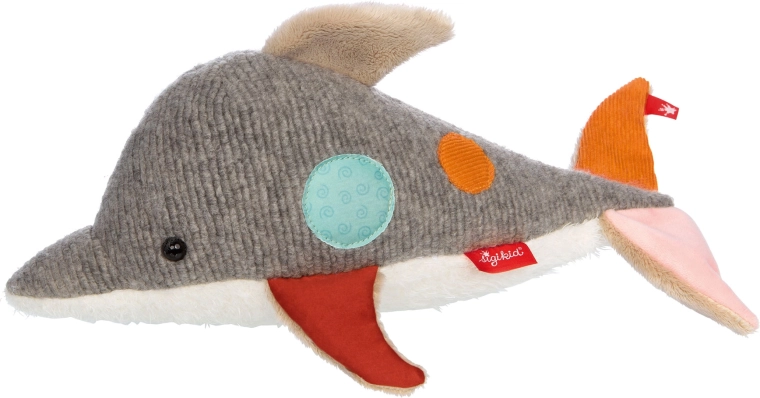 Sigikid premier dauphin en peluche patchwork 33 cm