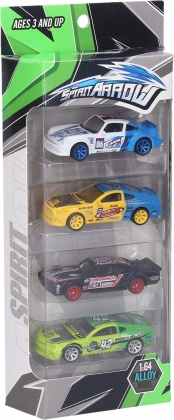 Set de petites voitures en métal 4 pcs 7 cm