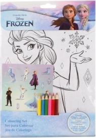 Set de coloriages et autocollants La Reine des Neiges