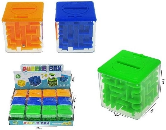 Cube labyrinthe 5 × 5 cm (3 niveaux)