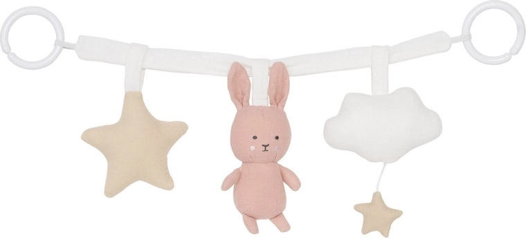 Jabadabado jouet de poussette lapin rose
