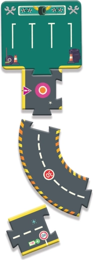 Construction modulable avec rond-point et virages