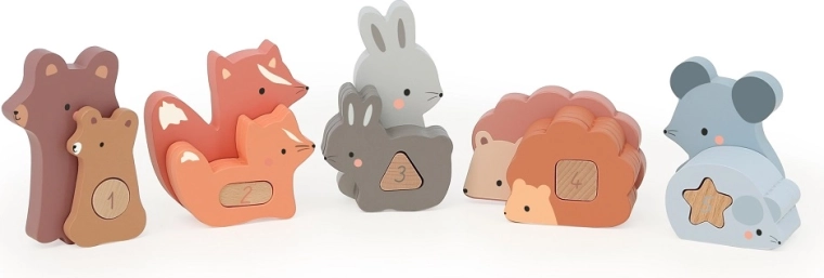 Puzzle à encastrement en bois Vilac – Animaux de la forêt Sarah Betz