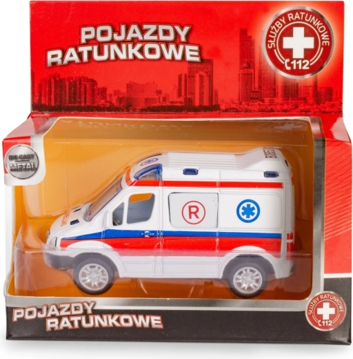 Modèle d’ambulance MERCEDES-BENZ Sprinter 1:50 avec moteur à rétrofriction