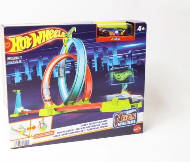 Hot Wheels Neon Speeders super boucle néon avec lanceur