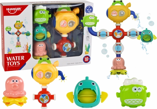 Jouet de bain aquatique robot avec ventouses