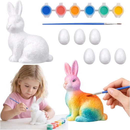Kit créatif de Pâques pour peindre des œufs et un lapin