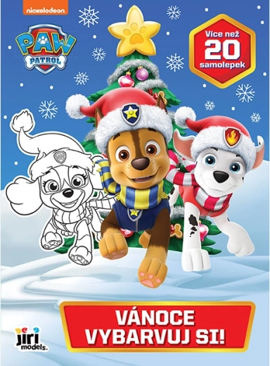 Colorie ! Pat’ Patrouille – coloriages de Noël avec autocollants