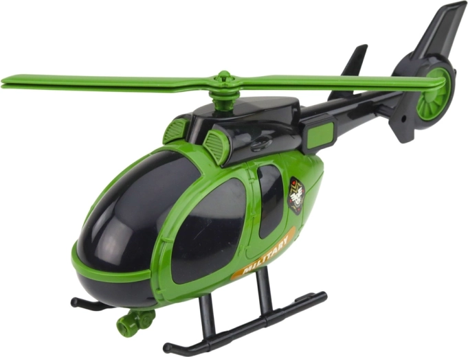 Hélicoptère et voiture de sport militaire pour diverses missions