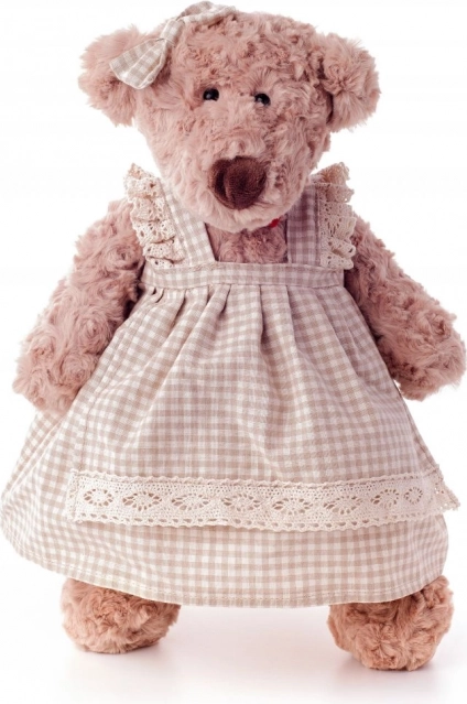 Ourson en peluche Lumpinka en robe à carreaux