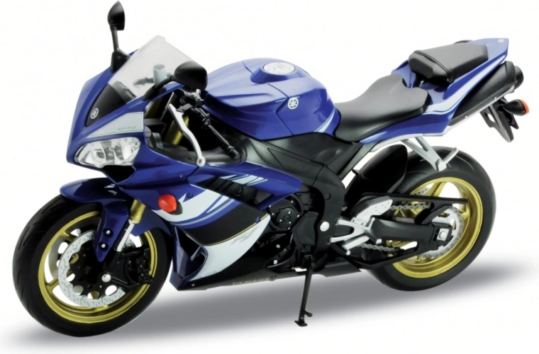Welly moto Yamaha YZF‑R1 1:10 bleu