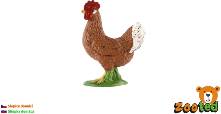 Figurine de poule domestique de 4 cm