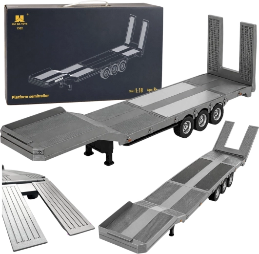 Remorque surbaissée RC Huina pour Scania 770S 1:18 grise