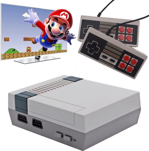 mini console rétro avec 620 jeux intégrés et 2 manettes