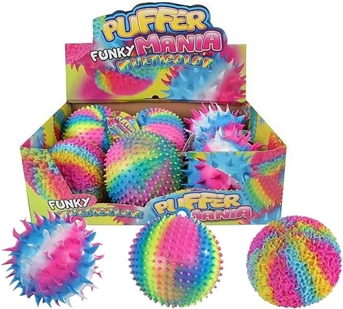 Balle arc-en-ciel Funky Mania 18 cm - 1 pièce