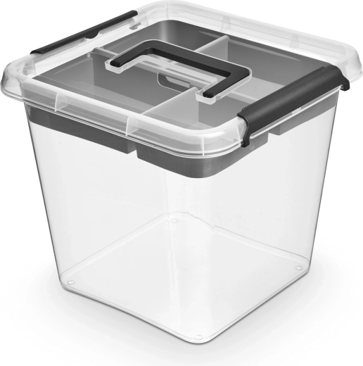 Boîte de rangement Simplestore insert avec couvercle et poignée 13 l (29 × 29 × 26 cm)