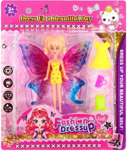 Petite poupée avec des ailes et des accessoires - 1 pièce