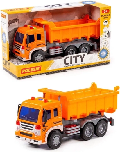 Camion-benne Polesie City à inertie avec lumière et son - 1 pièce