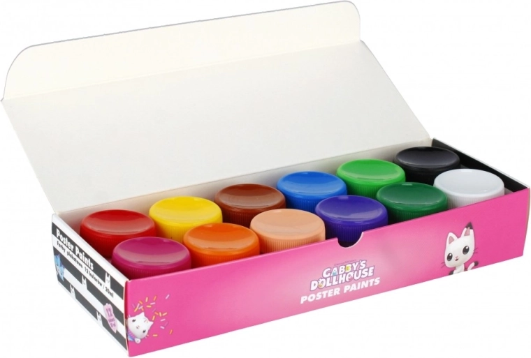 Set clair de 12 couleurs en pots