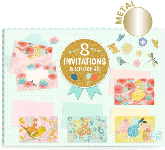 Coffret cadeau d’invitations Fées DJECO