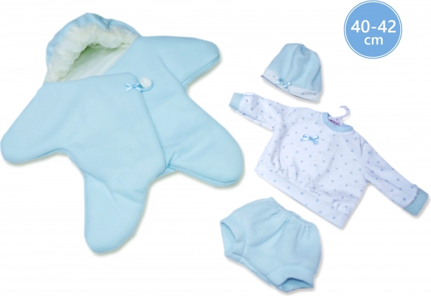 Vêtement pour poupée NEW BORN 40–42 cm – étoile en polaire, ensemble 3 pièces