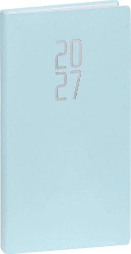 Agenda de poche Notique Ponza 2027 bleu clair 9 × 15,5 cm