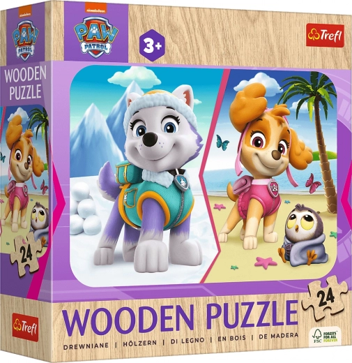 Puzzle en bois 24 pièces pour filles Pat'Patrouille