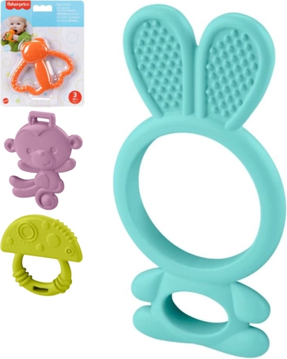 Anneau de dentition en silicone Fisher-Price pour bébé - 1 pièce