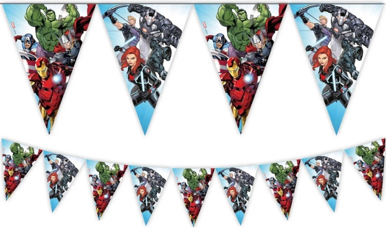 Guirlande à fanions Procos Avengers 2,3 m (9 fanions)
