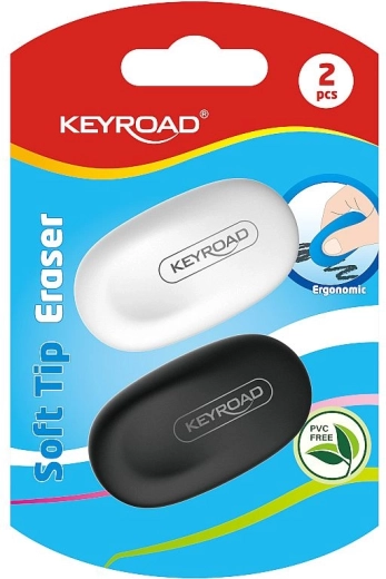 Gomme douce KEYROAD, ergonomique, lot de 2