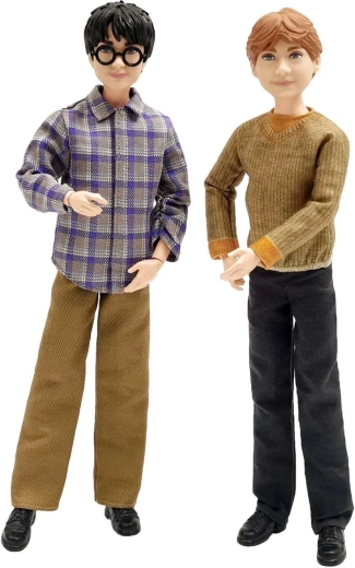 2 figurines détaillées : Harry Potter et Ron Weasley