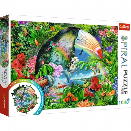Puzzle en spirale – animaux tropicaux, 1040 pièces