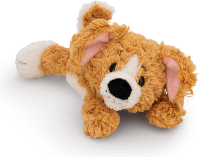 Chien en peluche marron couché NICI Green