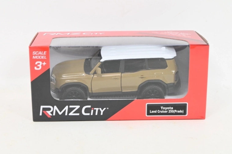 Toyota Land Cruiser modèle de voiture en métal brun-jaune
