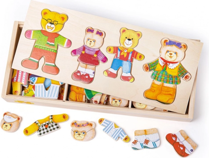Bigjigs Toys puzzle à habiller Famille Ours