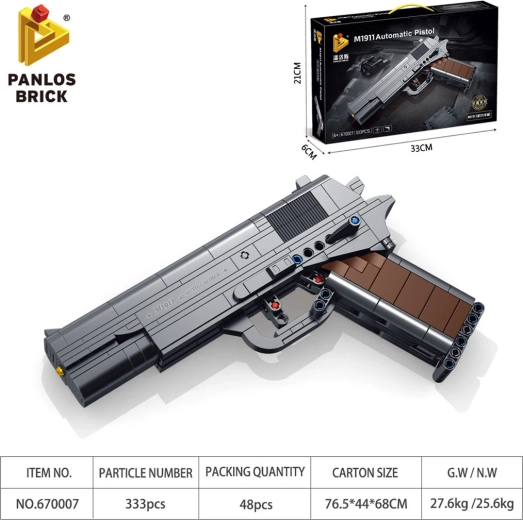Kit de construction de pistolet pour enfants, 333 pièces