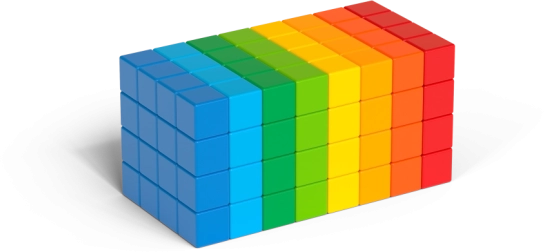Geomag Magicube Full Color – cubes magnétiques 128 pièces