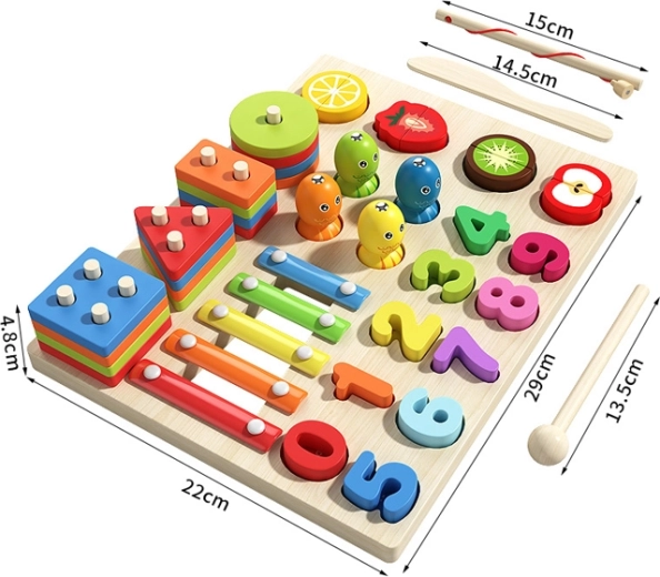 Ensemble de jouets en bois 5-en-1