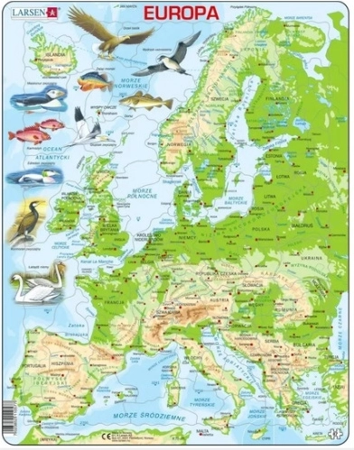 Puzzle Larsen – carte physique de l’Europe