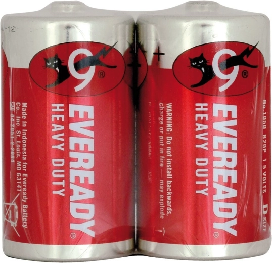 Energizer Eveready Heavy Duty Red piles D R20 1,5 V, 2 pcs