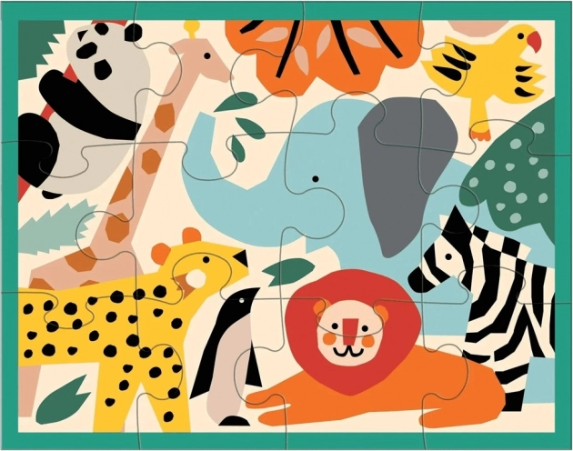 Mudpuppy puzzle animaux du zoo 12 pièces