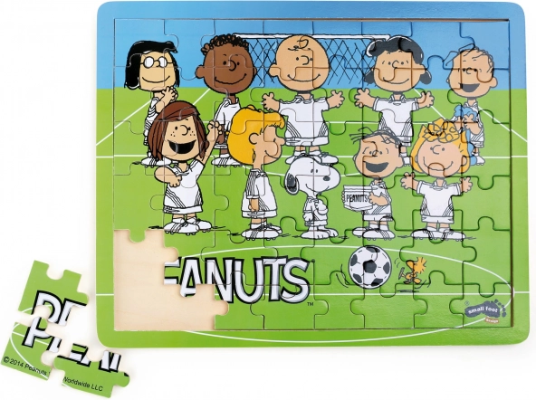 Puzzle en bois Snoopy et le football