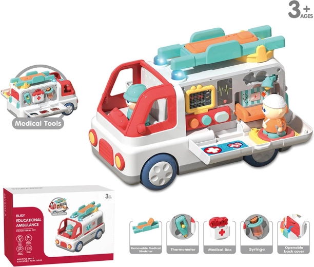 Ambulance interactive pour les tout-petits avec accessoires - 1 pièce