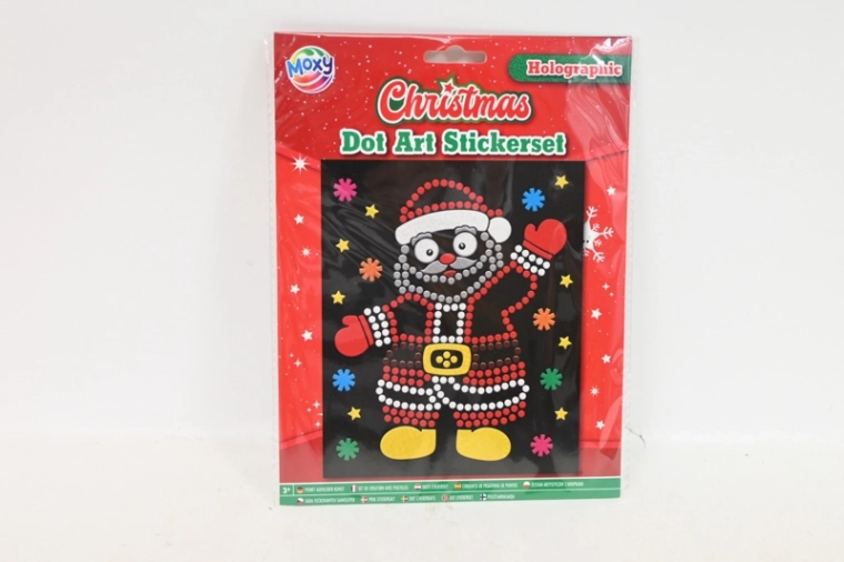 Kit créatif de Noël de dot painting avec motif Père Noël 22 × 18 cm