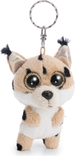 Porte-clés en peluche Nici Glubschis lynx Lenzo 9 cm - 1 pièce